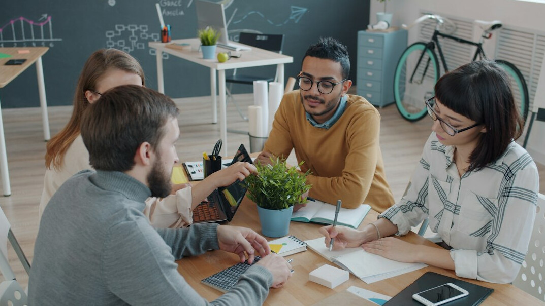 group of people in discussion